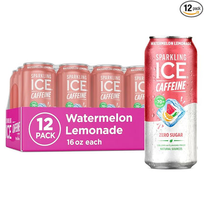 Sparkling Ice Caffeine Watermelon Lemonade 12 pack cans
