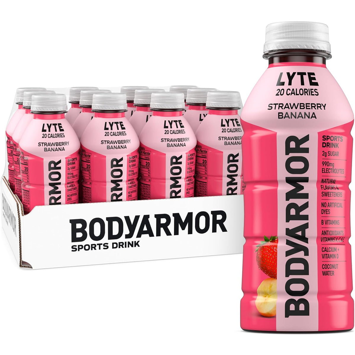 BODYARMOR LYTE Strawberry Banana 16 oz bottle pack