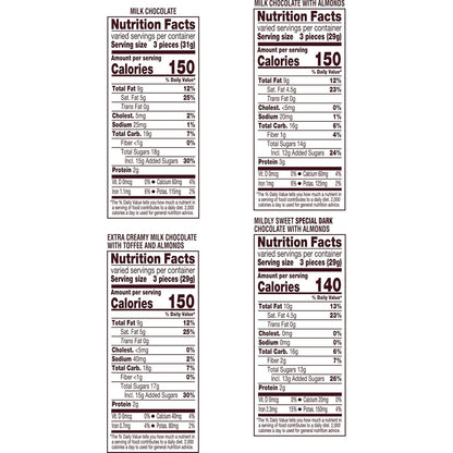 HERSHEY'S NUGGETS milk chocolate and almond candy pieces