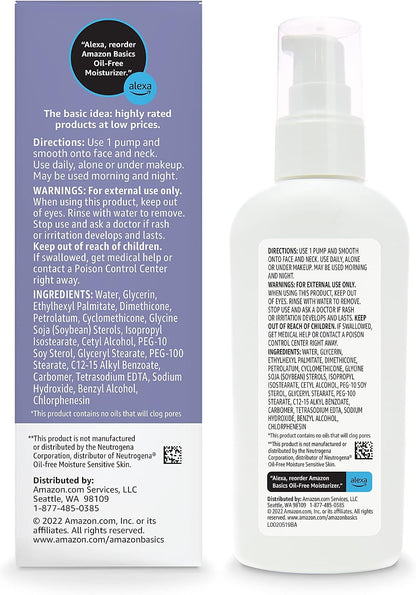Amazon Essentials alcohol-free and paraben-free moisturizer