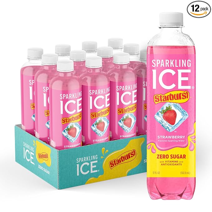 Sparkling Ice STARBURST Strawberry sparkling water 12 pack