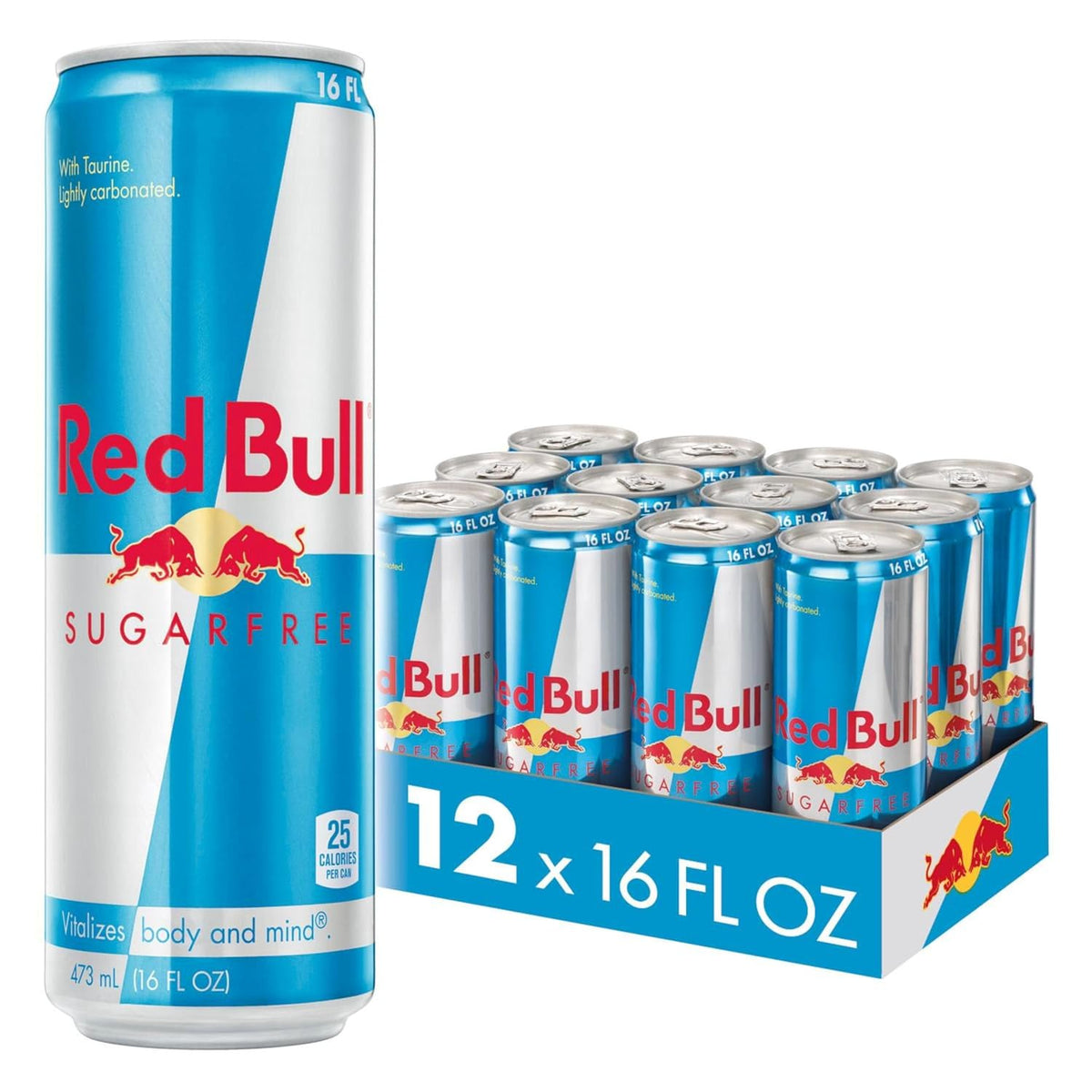 Red Bull Sugarfree 16 fl oz energy drink can