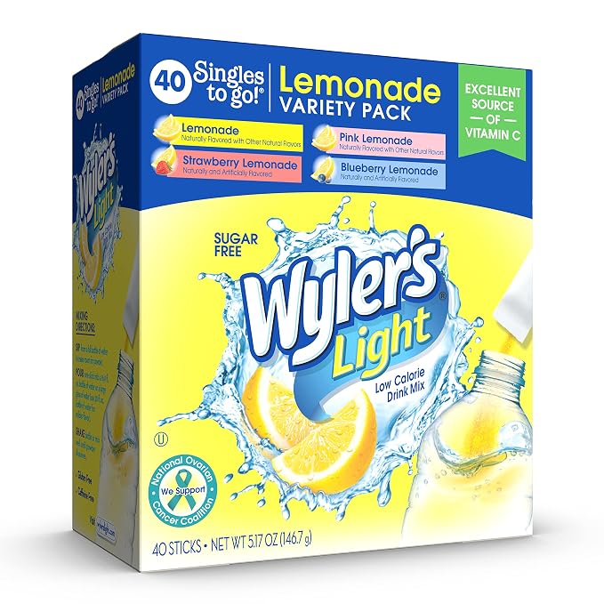 Wyler's Light Singles To Go lemonade drink mix 40 packets