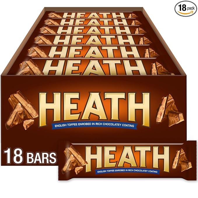 HEATH Chocolatey English Toffee Candy Bars 18 count box