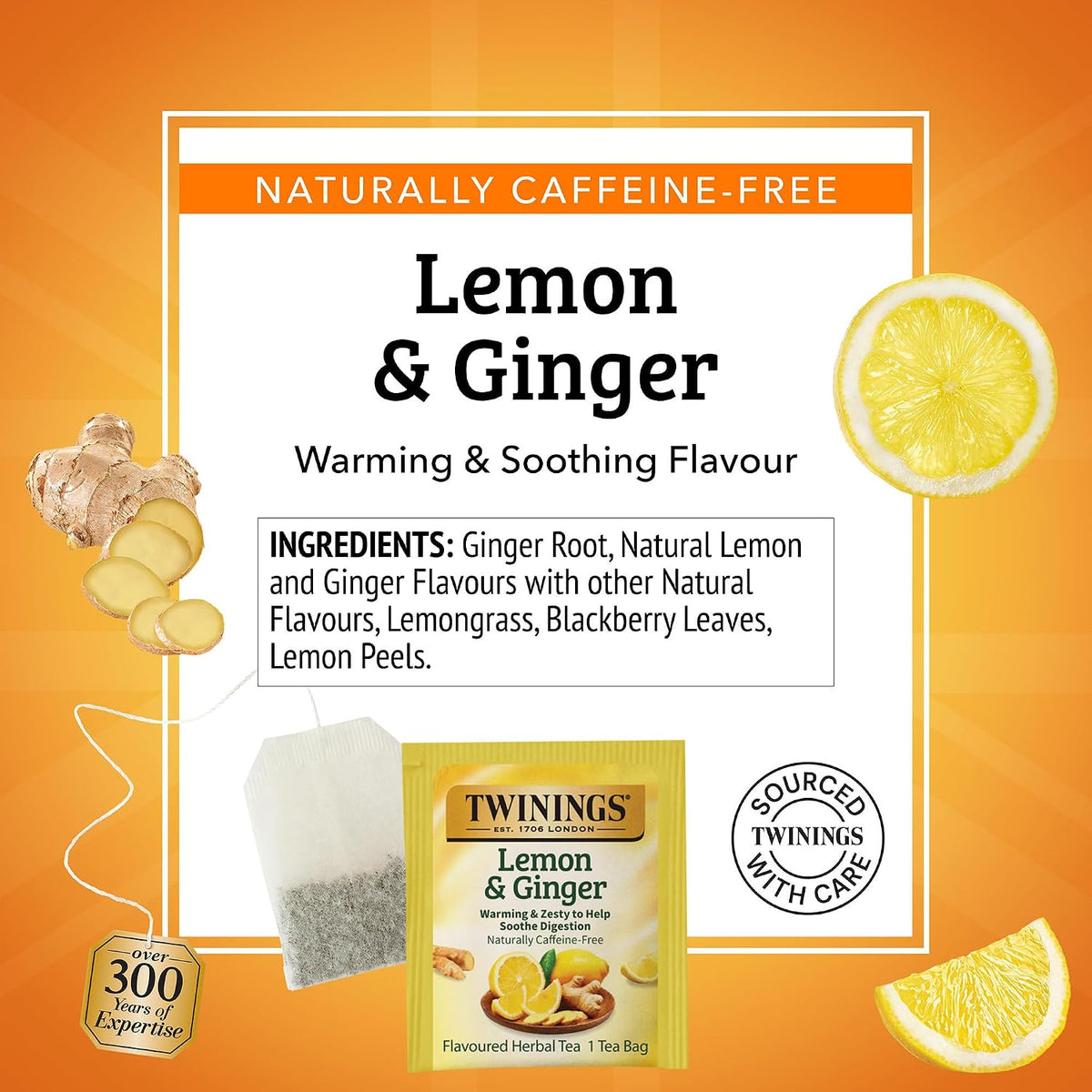 Herbal tea bags for hot or iced drinks
