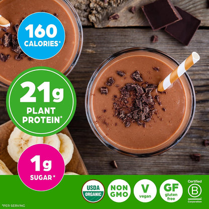 Organic chocolate protein powder with superfoods