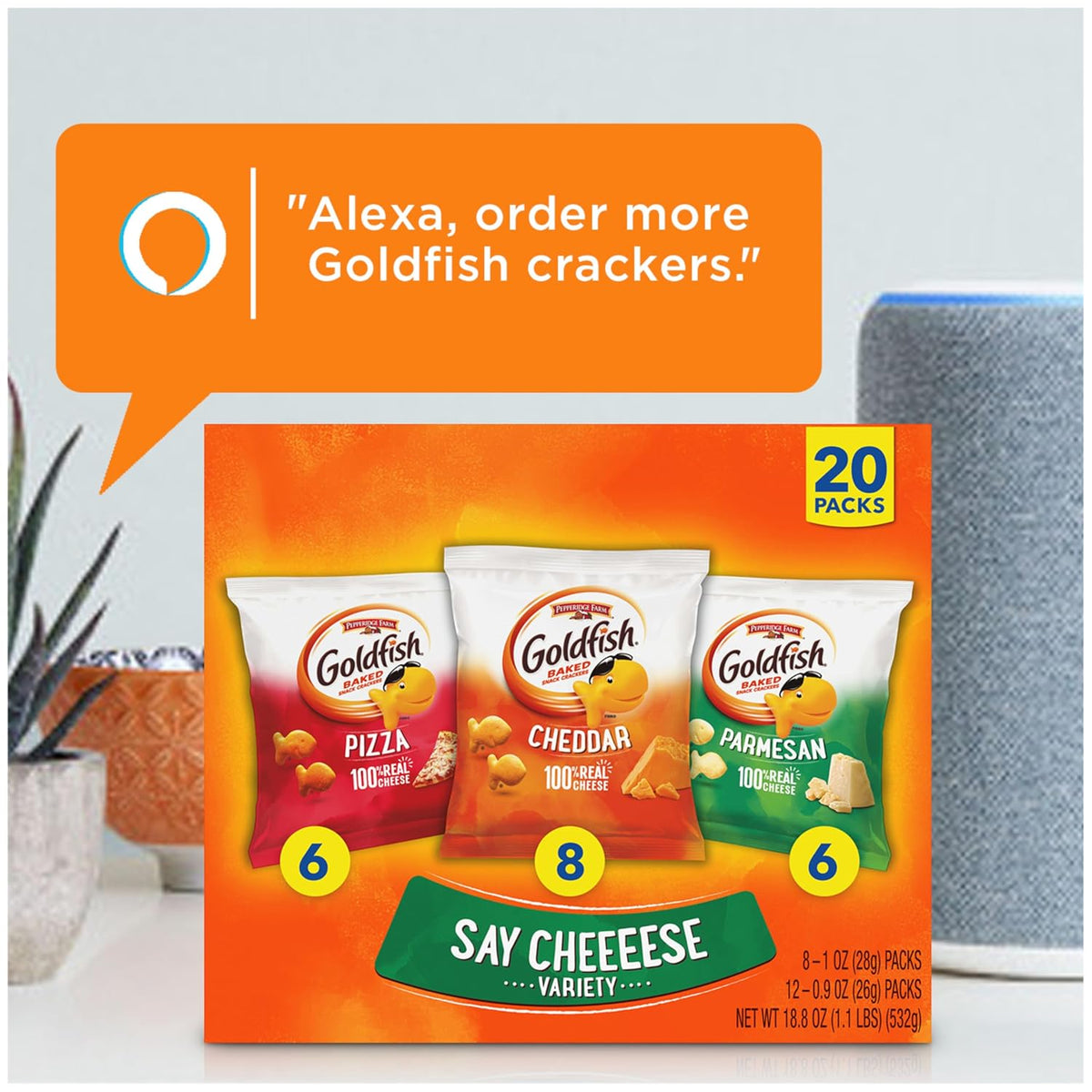 Goldfish cheesy crunchy cracker snack variety pack