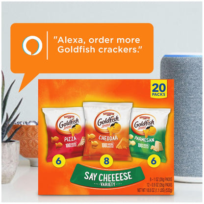 Goldfish cheesy crunchy cracker snack variety pack