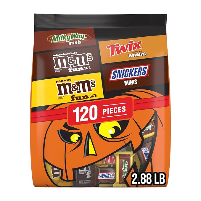 Mars 120-count Halloween chocolate candy variety bag