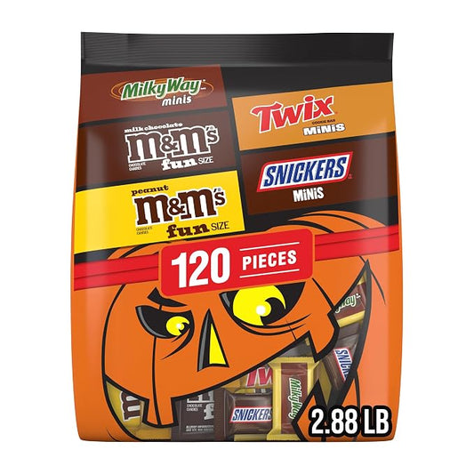 Mars 120-count Halloween chocolate candy variety bag