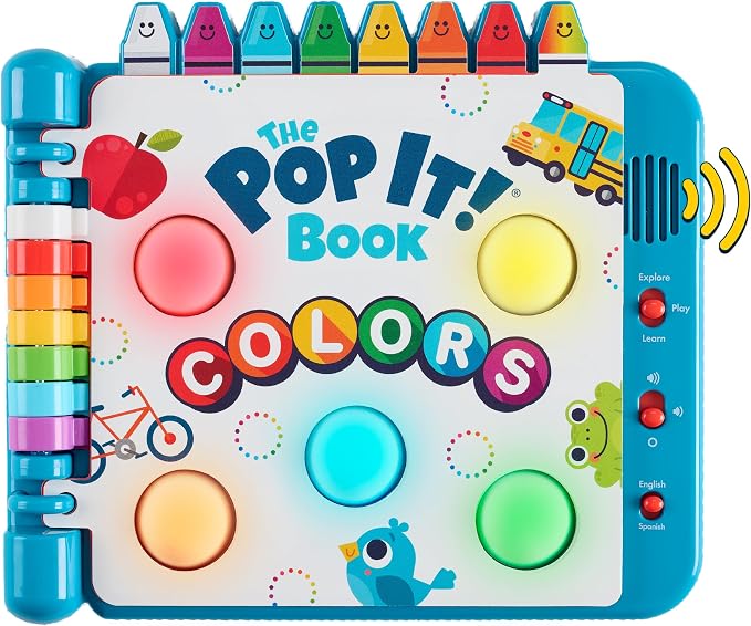 Chuckle & Roar Pop It Colors bilingual toddler book