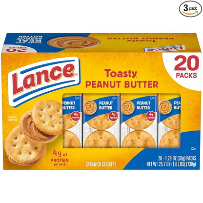 Lance Toasty Peanut Butter sandwich crackers 20 pack
