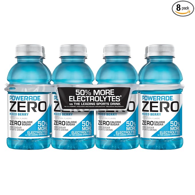 POWERADE Zero Sugar Mixed Berry sports drink, 8-pack