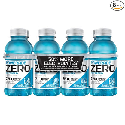 POWERADE Zero Sugar Mixed Berry sports drink, 8-pack