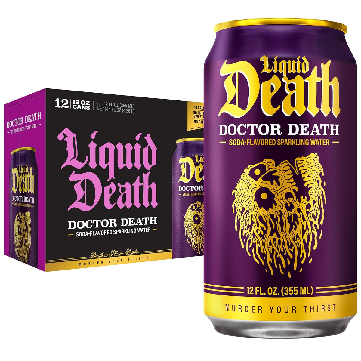 Liquid Death cherry cream spice sparkling water cans