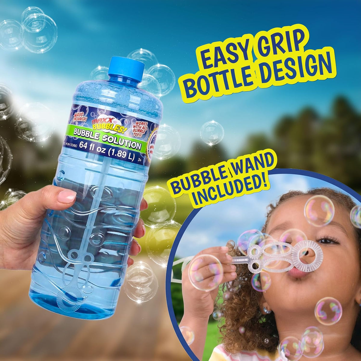 Dye-free bubble refill for bubble machines and toys