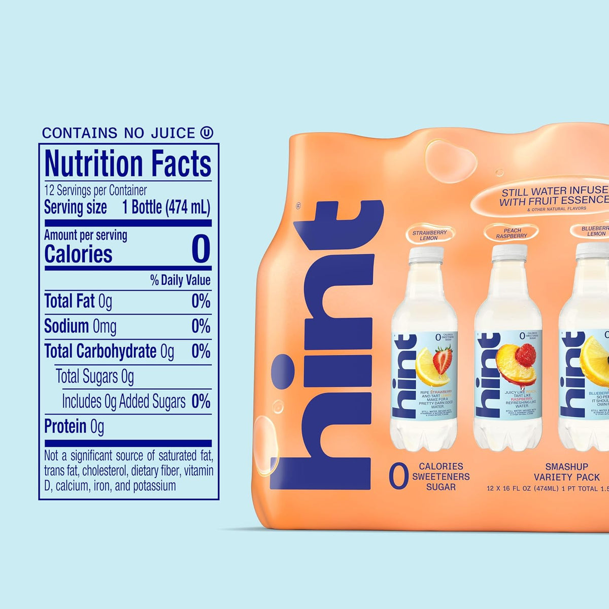 Hint zero calorie flavored water variety pack