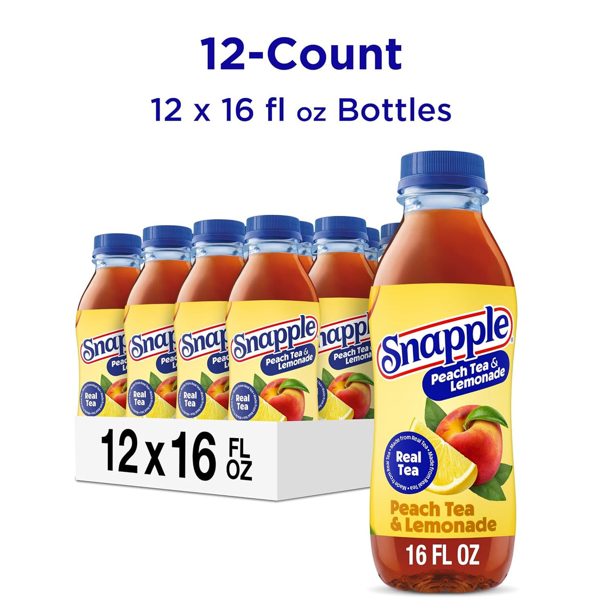 Snapple Peach Tea and Lemonade recyclable bottles
