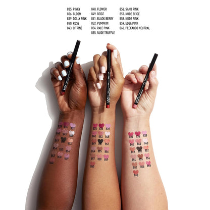 Creamy brown lip pencil for defined lips