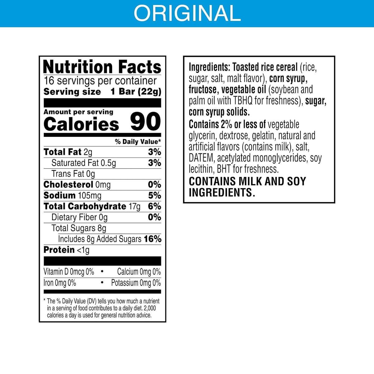 Individually wrapped Rice Krispies Treats bars