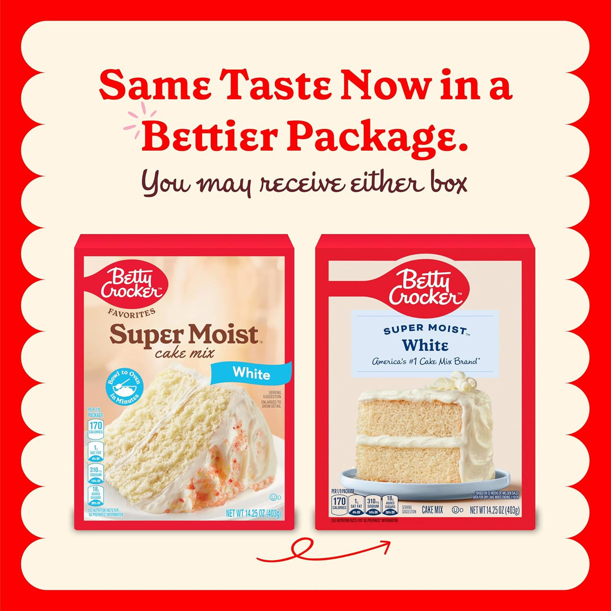 Betty Crocker cake mix for birthdays and holidays