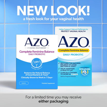 AZO feminine balance probiotic supplement box