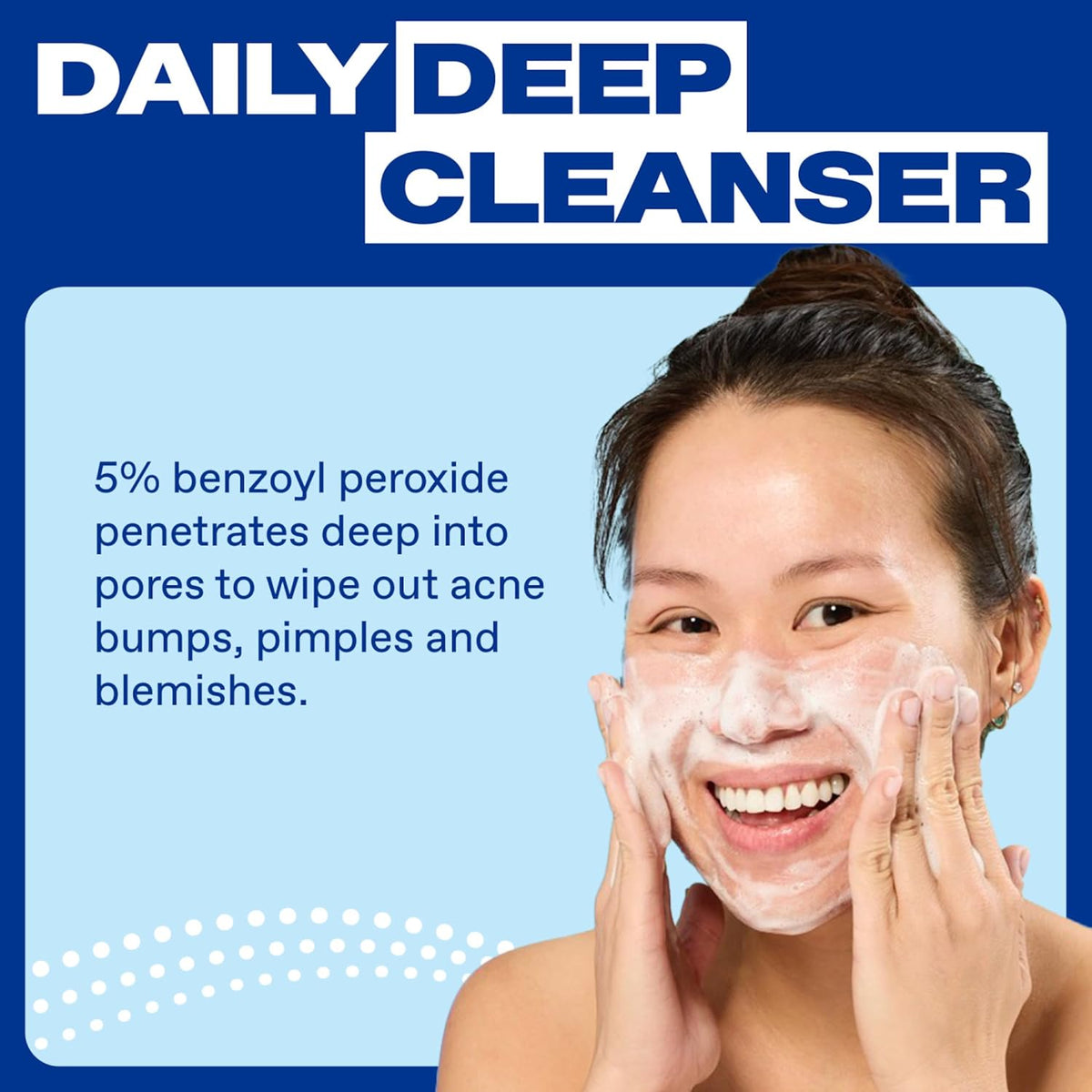 Differin benzoyl peroxide face wash bottle