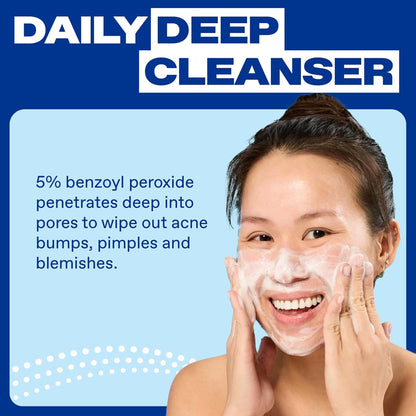 Differin benzoyl peroxide face wash bottle