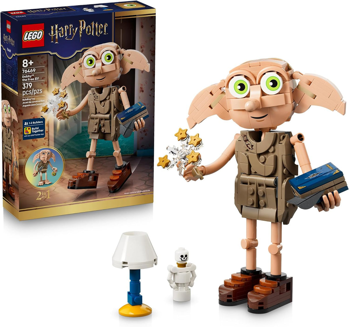 Poseable Dobby LEGO figure with accessories