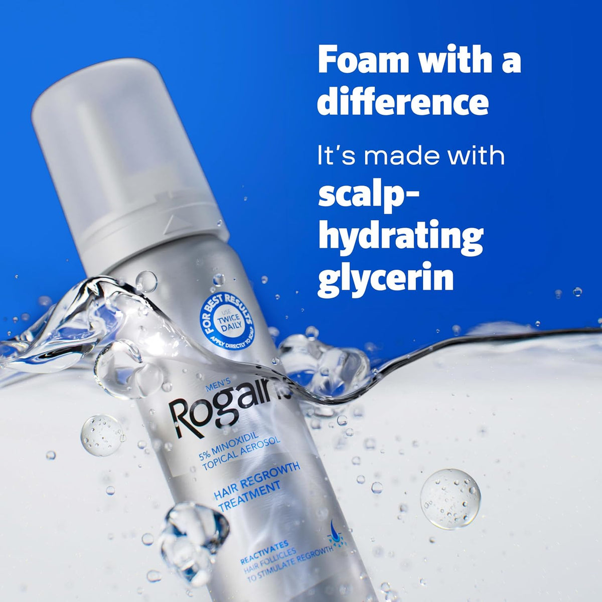 Rogaine 5% minoxidil foam three 2.11 oz cans