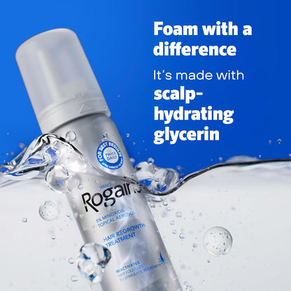 Rogaine 5% minoxidil foam three 2.11 oz cans