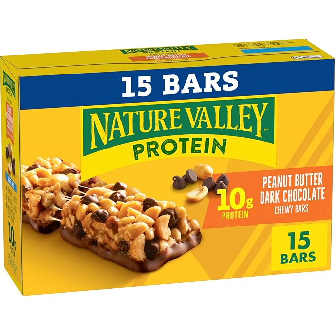 Nature Valley peanut butter dark chocolate protein granola bars 15 count box