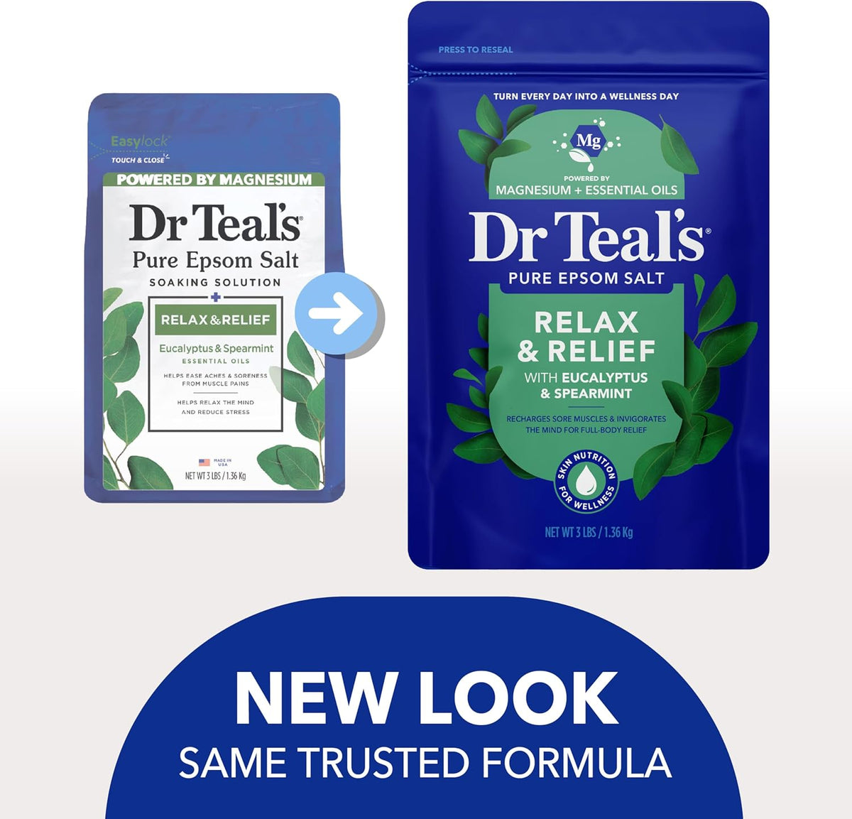Dr Teal's pure Epsom salt soak for bath time