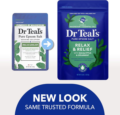 Dr Teal's pure Epsom salt soak for bath time