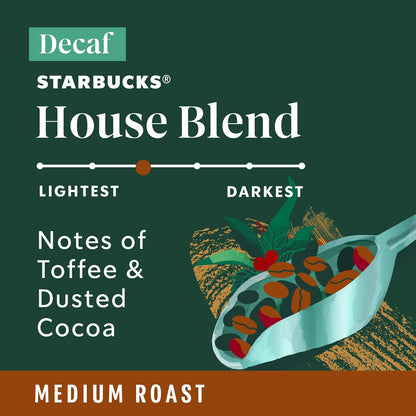 Starbucks House Blend K-Cup pods with toffee cocoa notes