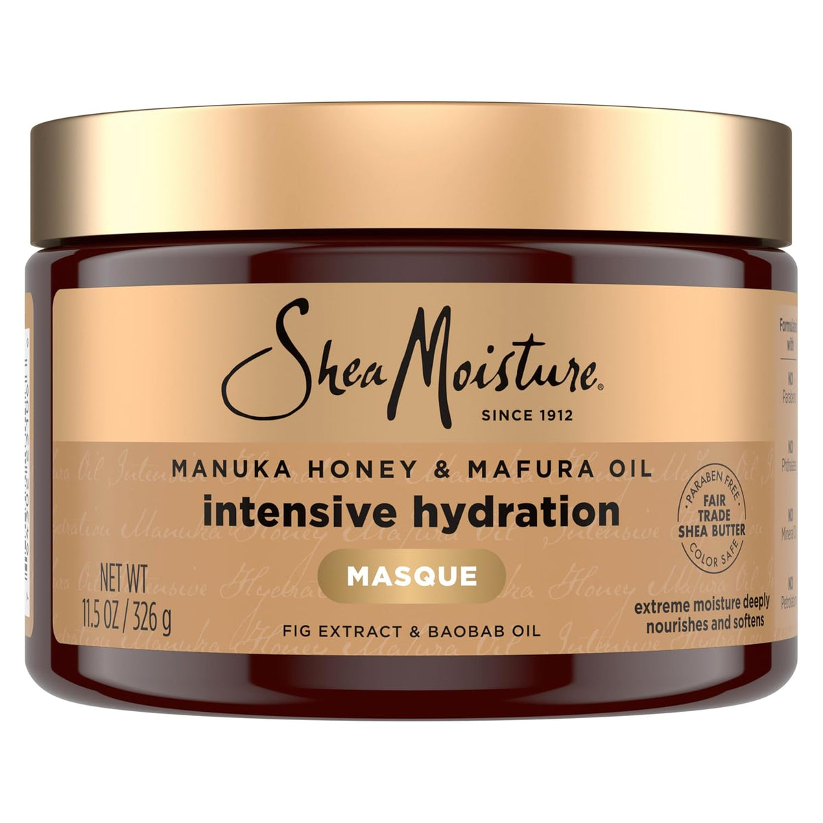 Shea Moisture intensive hydration hair masque front jar