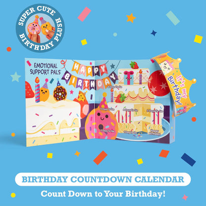 Giftable plush birthday countdown calendar by Relatable