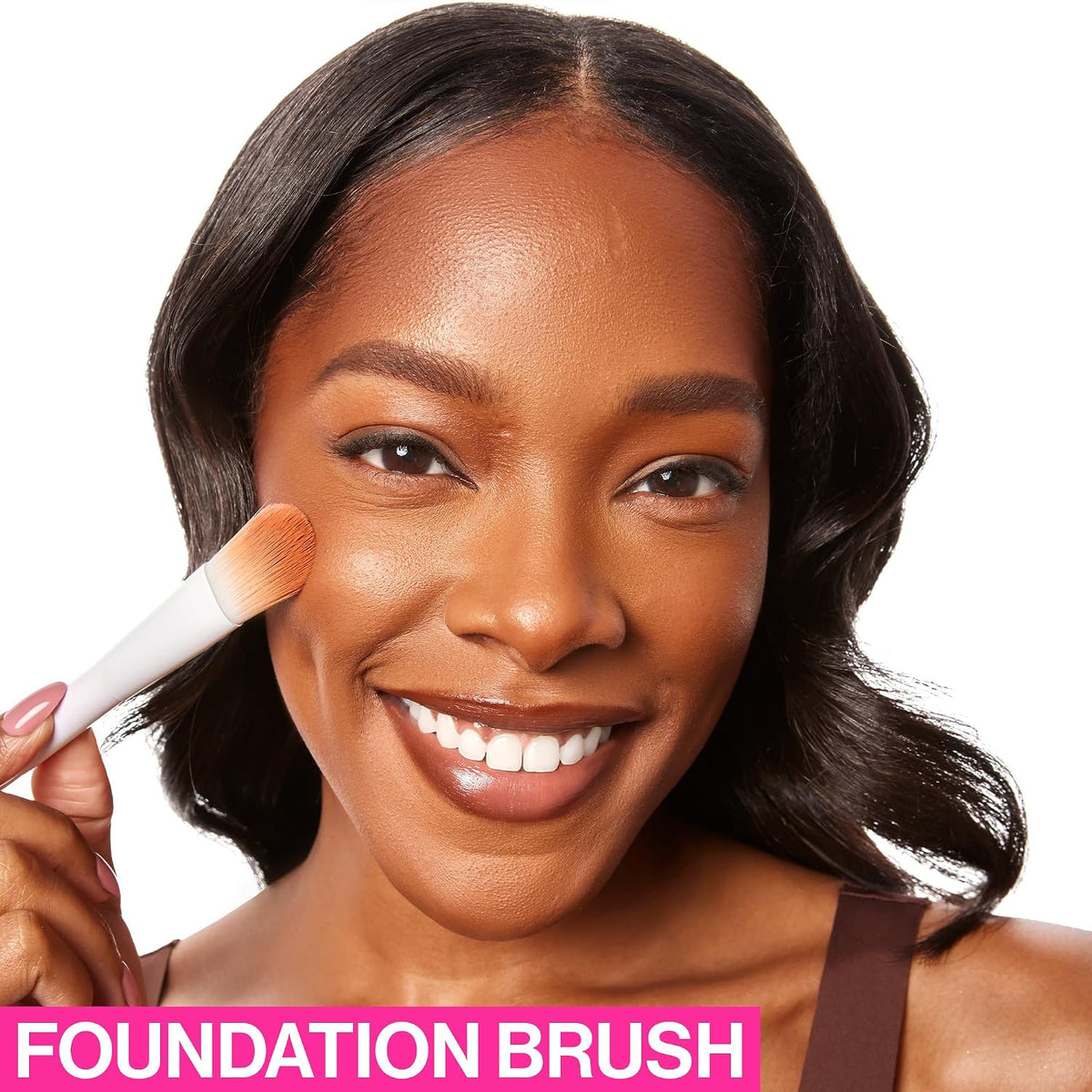 wet n wild foundation brush with ergonomic handle