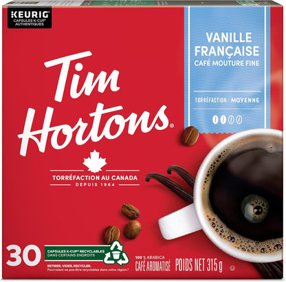 30 count Tim Hortons French Vanilla K-Cup coffee pods