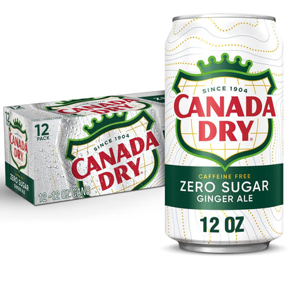 Canada Dry zero sugar ginger ale soda pack
