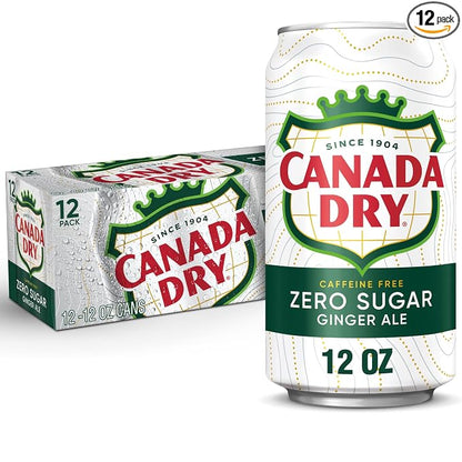 Canada Dry Zero Sugar Ginger Ale 12 oz cans 12 count