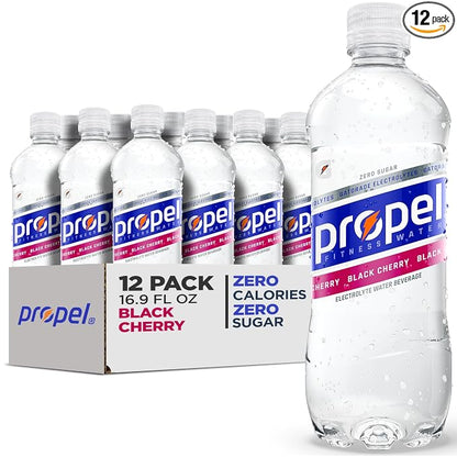 Propel Black Cherry zero calorie electrolyte water 12 pack