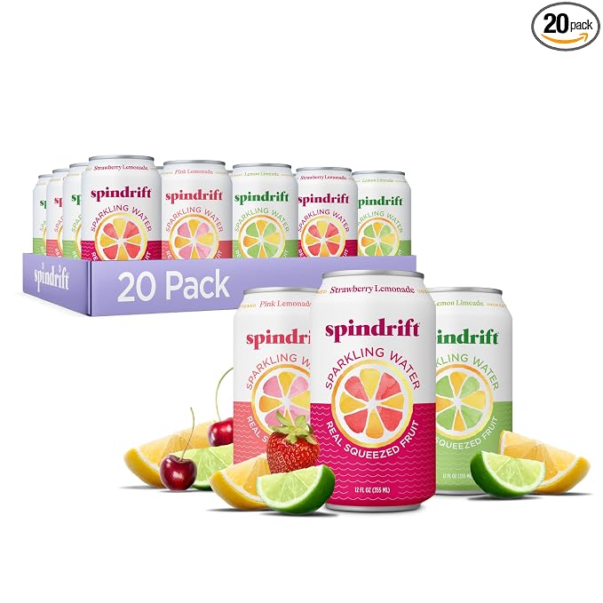 Spindrift Lemonade 3 flavor variety 20 pack