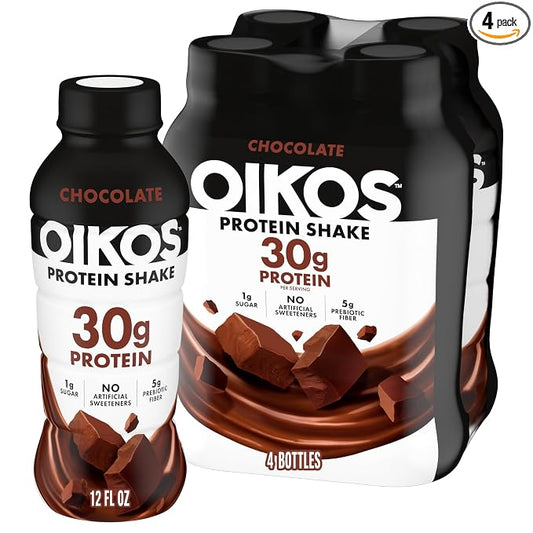 Oikos chocolate protein shake 4 count pack