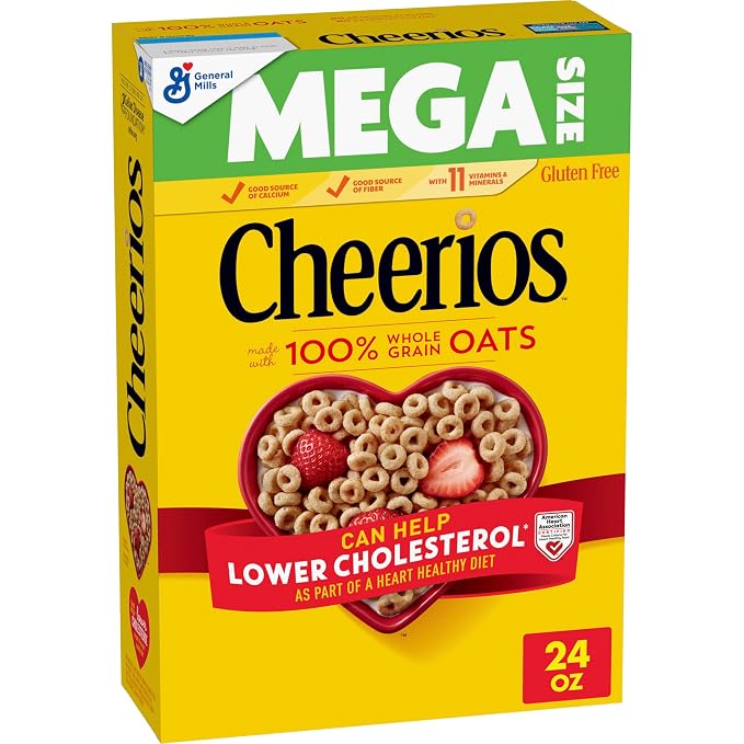 Cheerios gluten free breakfast cereal, 24 oz mega size
