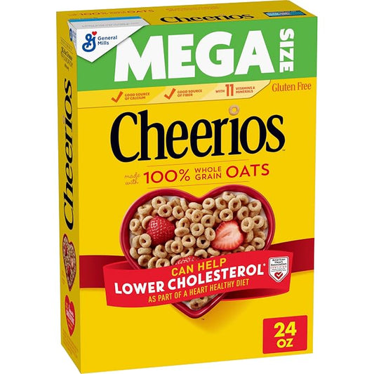 Cheerios gluten free breakfast cereal, 24 oz mega size