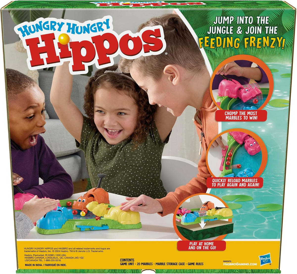 Hasbro Gaming Hungry Hungry Hippos family game