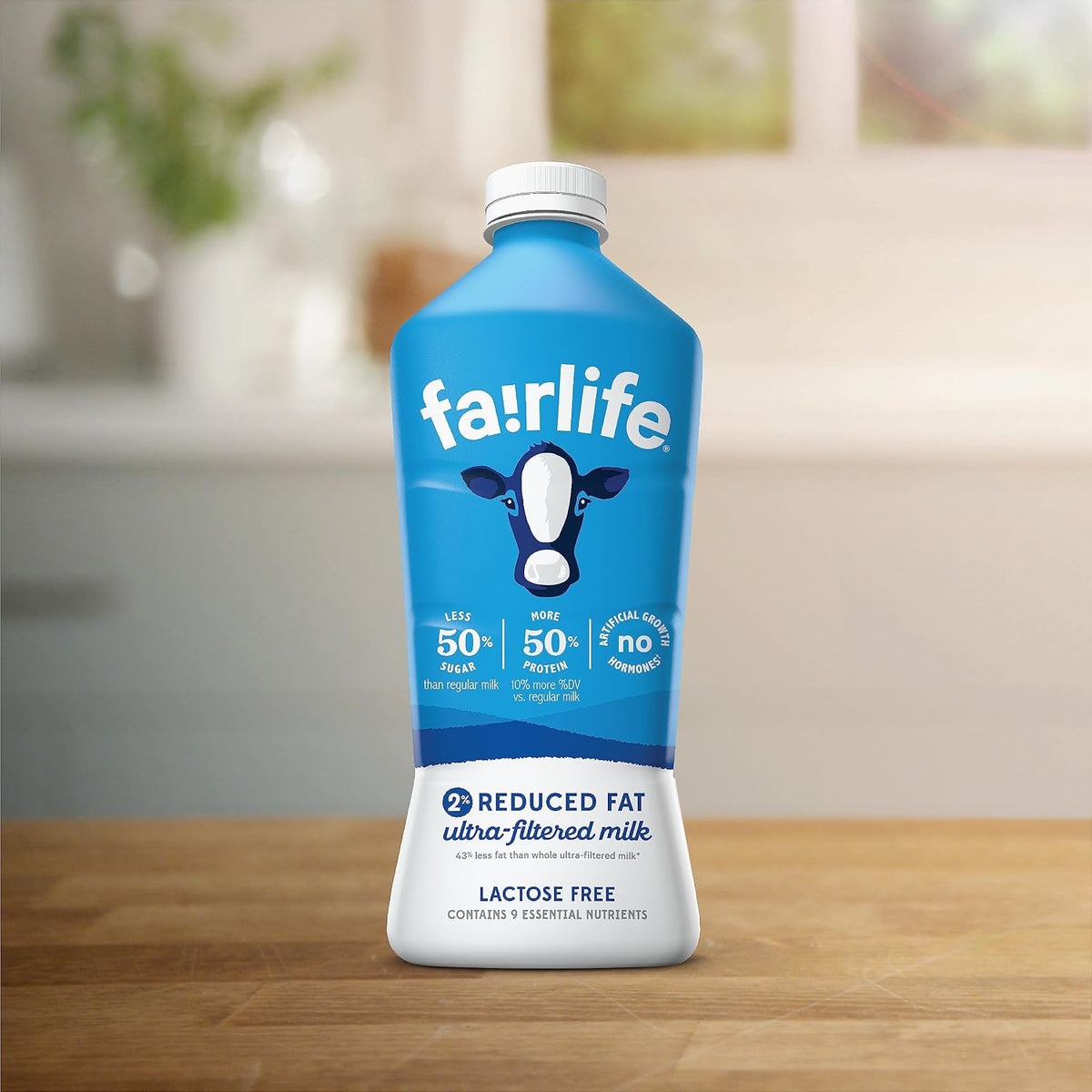 Fairlife protein-rich ultra-filtered milk bottle