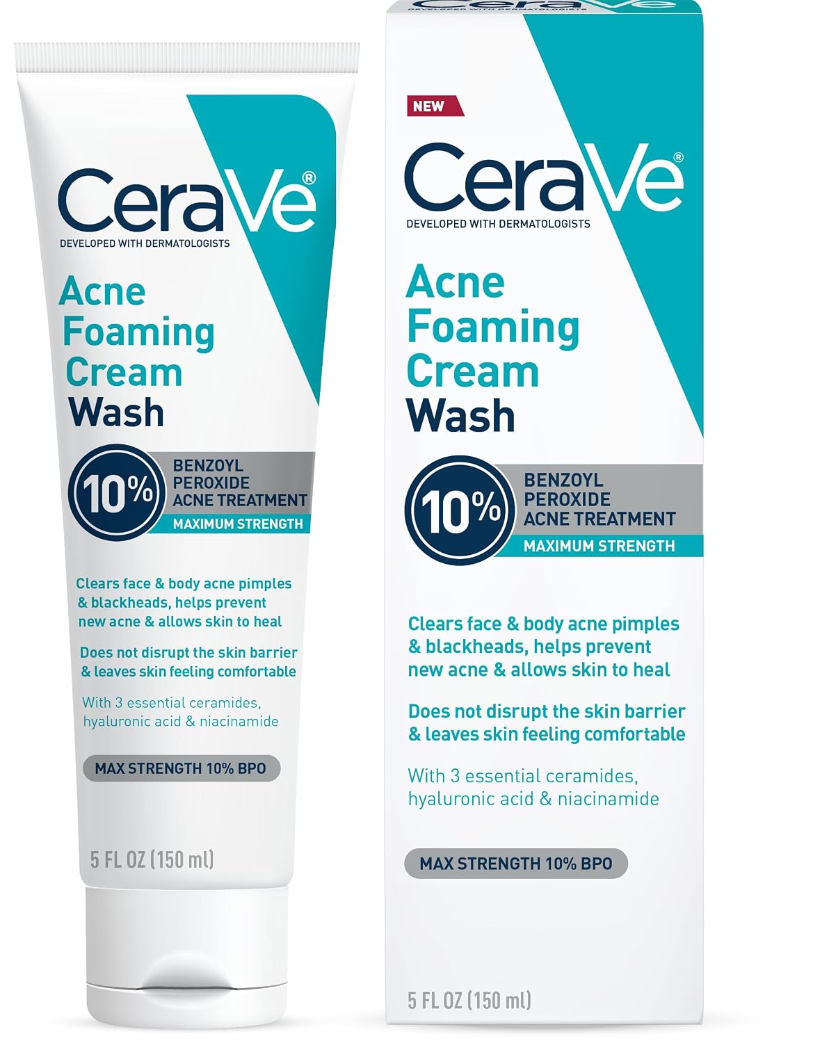 CeraVe 10% benzoyl peroxide facial cleanser
