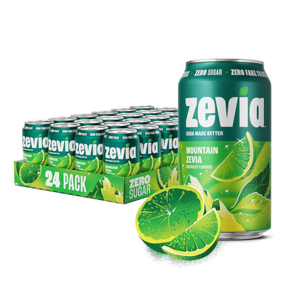 Zevia zero sugar citrus soda 12 oz cans